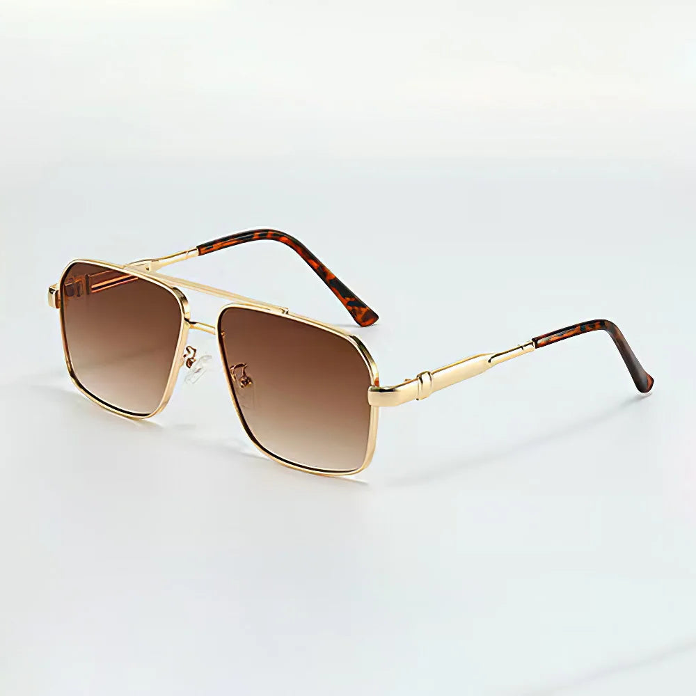 Lunettes De Soleil Arclite Horizon Shades À Monture Aviateur Géométrique En Métal Doré Et Verres UV400 Pour Une Protection Totale