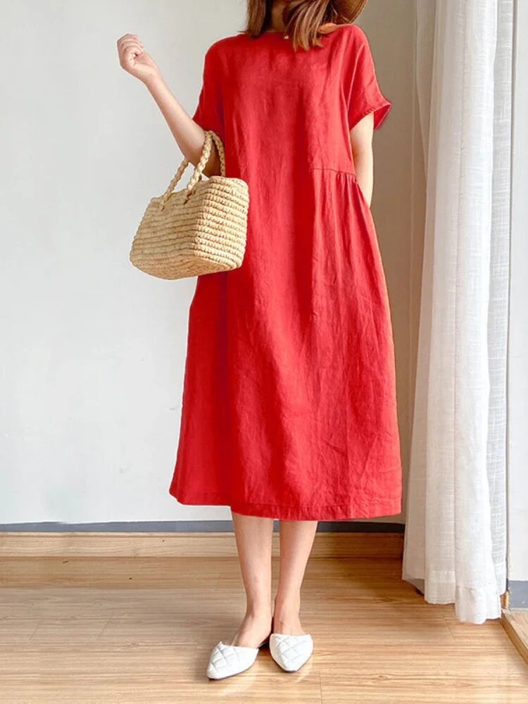 Übergrößen Kleid aus Artemisia Stoff