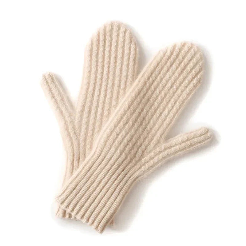 Gants En Laine 100 Pourcent Premium Tricot Côtelé Doux Et Chauds Pour L Hiver Ultra Confortables