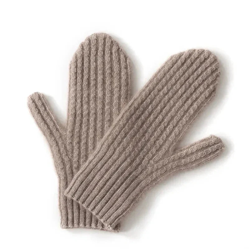 Gants En Laine 100 Pourcent Premium Tricot Côtelé Doux Et Chauds Pour L Hiver Ultra Confortables