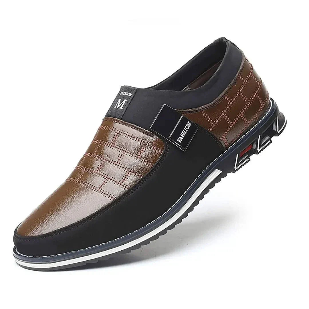Baskets Slip On Confort Astor En Cuir PU Premium Pour Bureau Et Déplacements Quotidiens