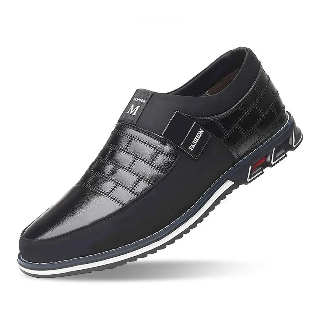 Baskets Slip On Confort Astor En Cuir PU Premium Pour Bureau Et Déplacements Quotidiens