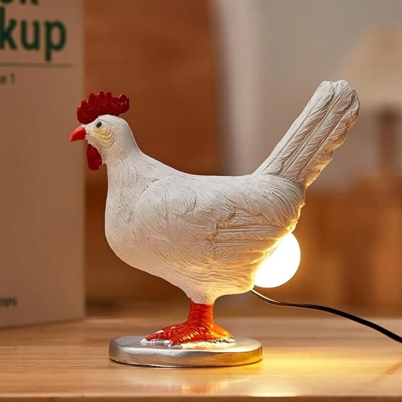 Hühnchenlampe™:  Eine witzige Tischleuchte in Hühnerform
 - OnyxLampen