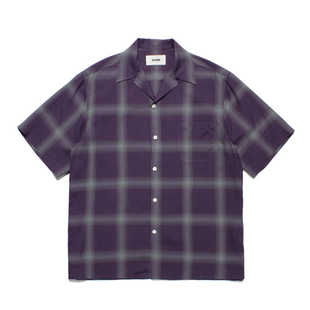 Chemise Cubaine À Carreaux Ombrés En Coton Premium À Manches Courtes Avec Col Curban