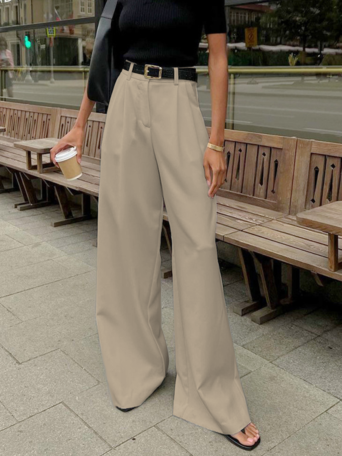 Pantalon Tailleur Femme Lily Pour Bureau Professionnel Confortable Raffiné Silhouette Épurée