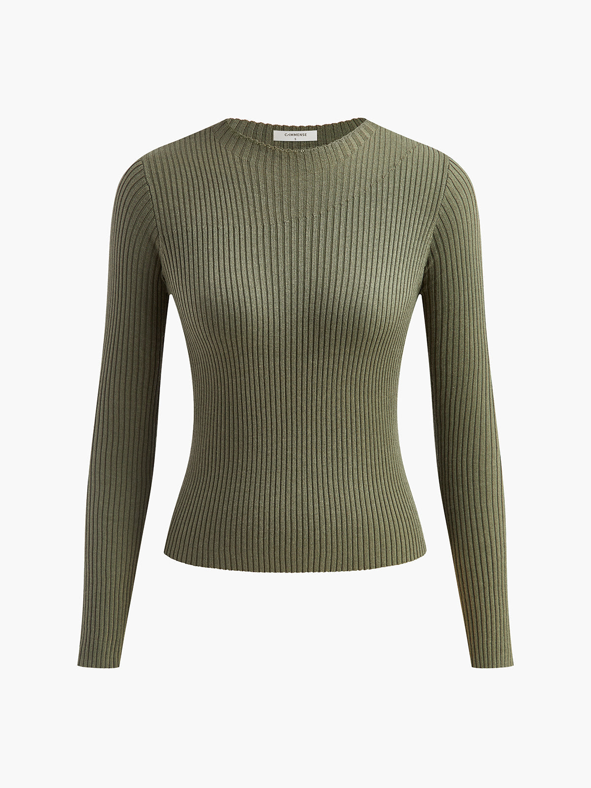 Asymmetrisches Strick-Ripp-Top von Fudus