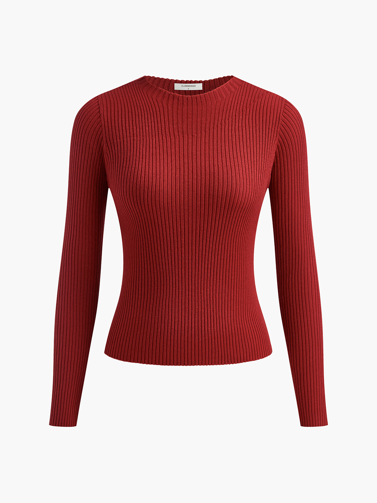 Asymmetrisches Strick-Ripp-Top von Fudus