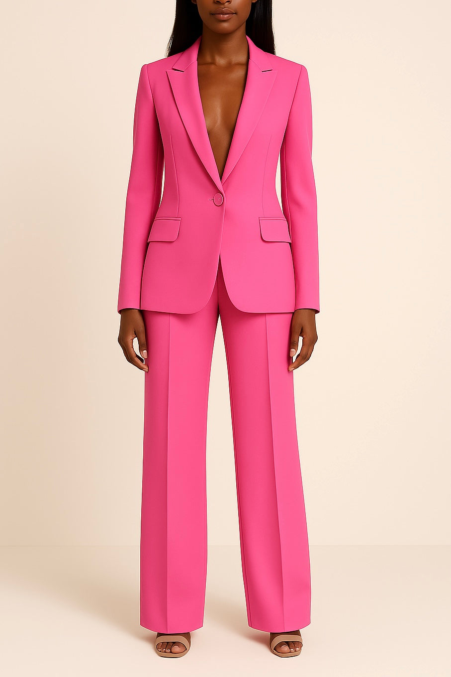 Ella Ensemble Tailleur Élégant Pour Femme Avec Blazer Long Sur Mesure Pour Professionnel Et Occasions