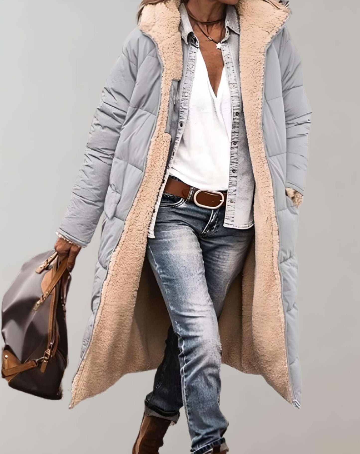 Daisy Manteau Hiver Pour Femmes Matelassé Avec Doublure Polaire Ultra Chaud Confortable