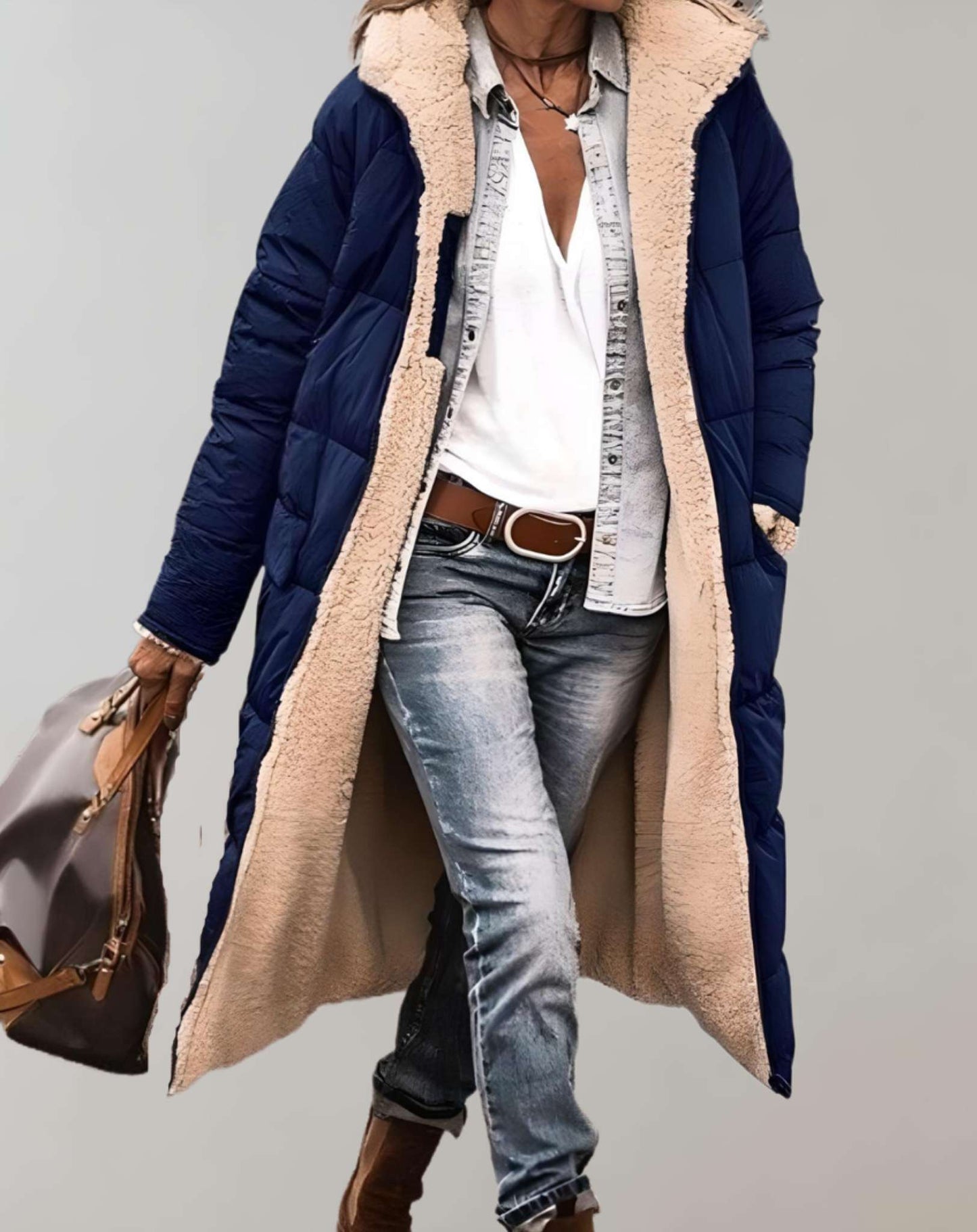 Daisy Manteau Hiver Pour Femmes Matelassé Avec Doublure Polaire Ultra Chaud Confortable