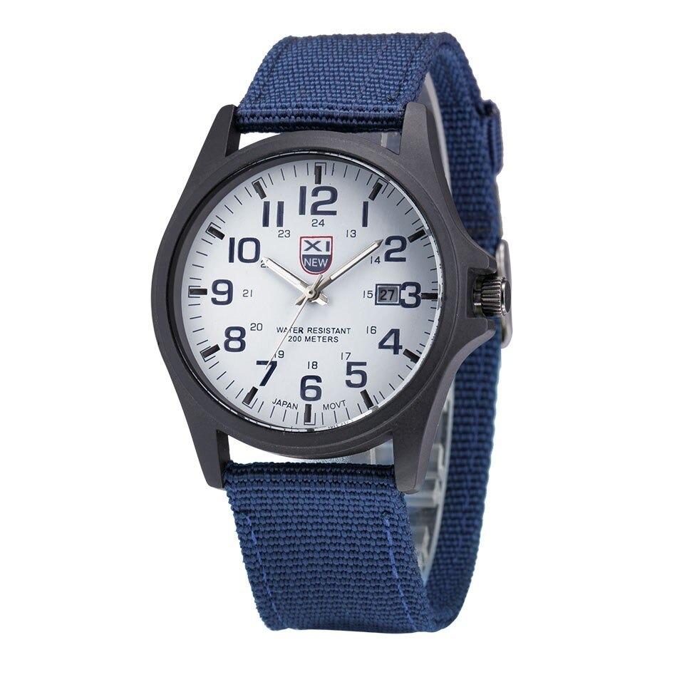 Montre Militaire James Pour Hommes Affichage Analogique Aiguilles Lumineuses Bracelet Nylon Durable Et Robuste