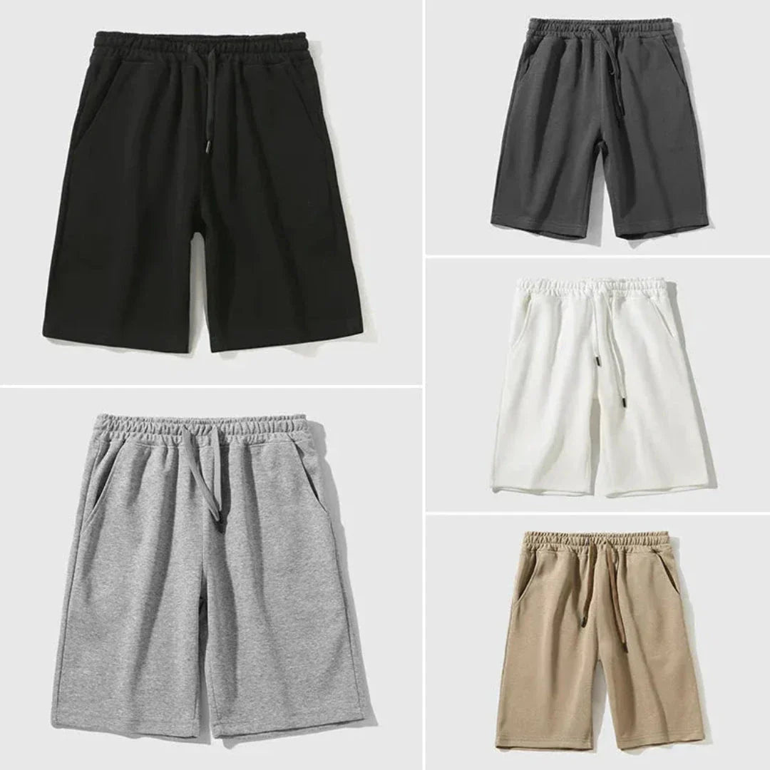 Amawinc Baste Shorts Jogger Avec Cordon Pour Homme Longueur Genoux Décontracté En Mélange Coton Polyester
