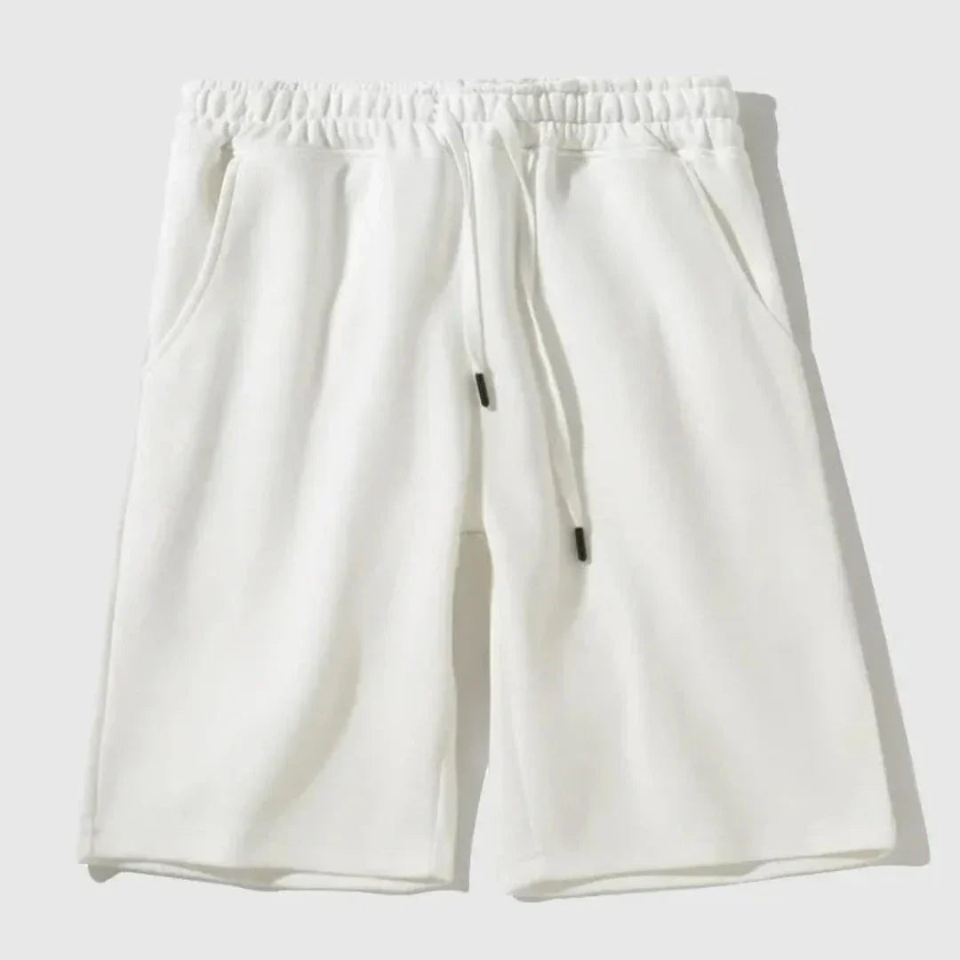 Amawinc Baste Shorts Jogger Avec Cordon Pour Homme Longueur Genoux Décontracté En Mélange Coton Polyester