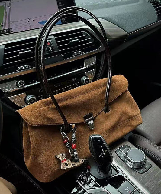 Magnifiques sacs à bandoulière en faux daim résistants en patchwork kaki - Amawinc