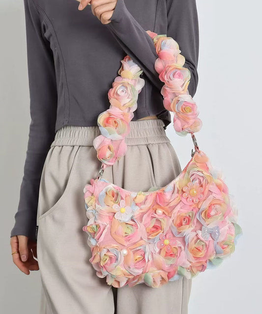 Magnifiques sacs à bandoulière pour femmes à bordure festonnée rose - Amawinc