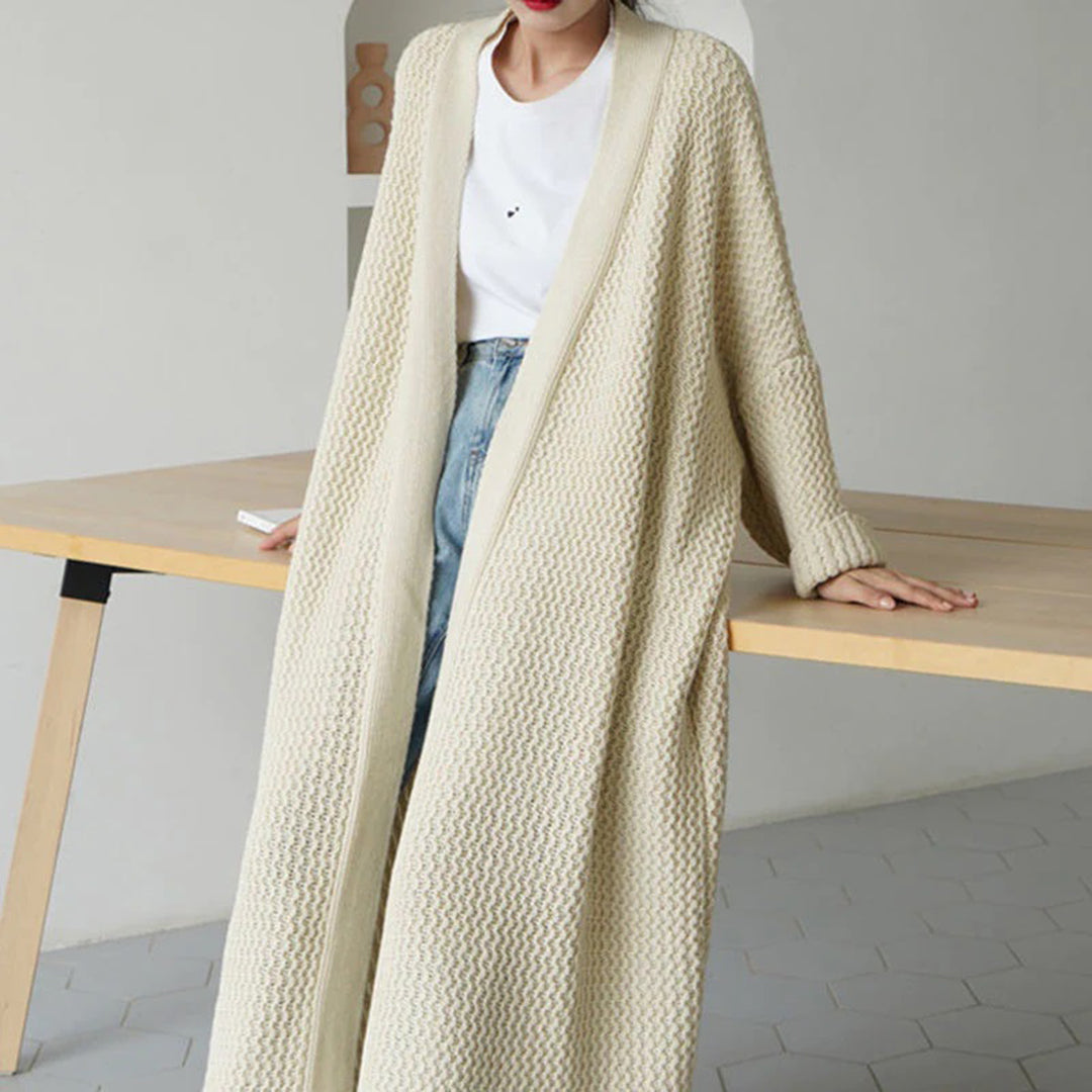 Harper Cardigan D’Hiver Ouvert Pour Femmes Maille Oversize Décontractée Pour Superposer Facilement Avec Style