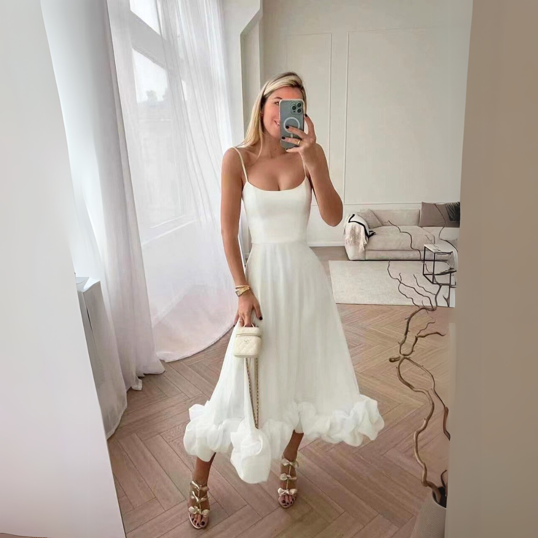 Elegantes Damen-Midi-Kleid mit Raffungen von Berit