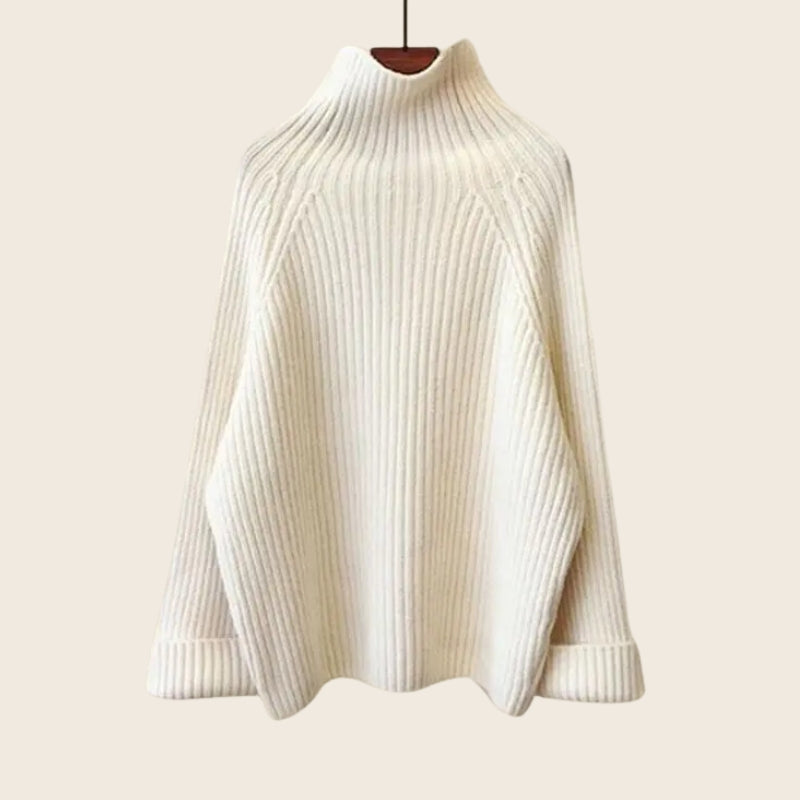 Ensemble Tricot Bianca Pull Col Roulé Pantalon Large Torsadé Gilet Doublé Polaire