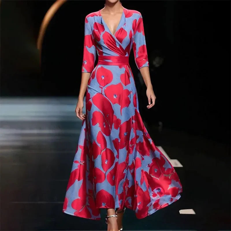 Elegantes Maxikleid Bianka mit Blumenmuster
