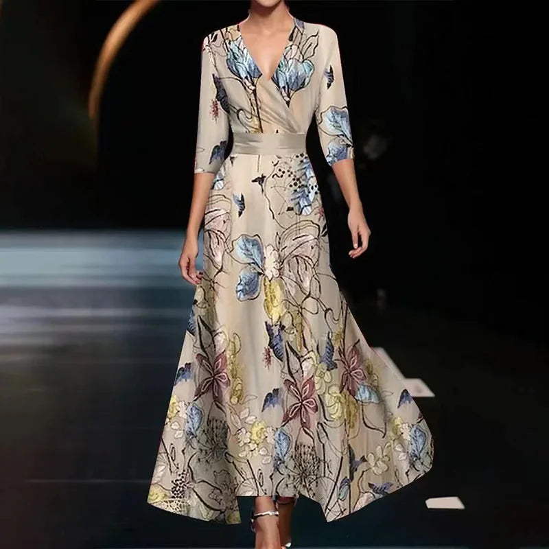 Elegantes Maxikleid Bianka mit Blumenmuster
