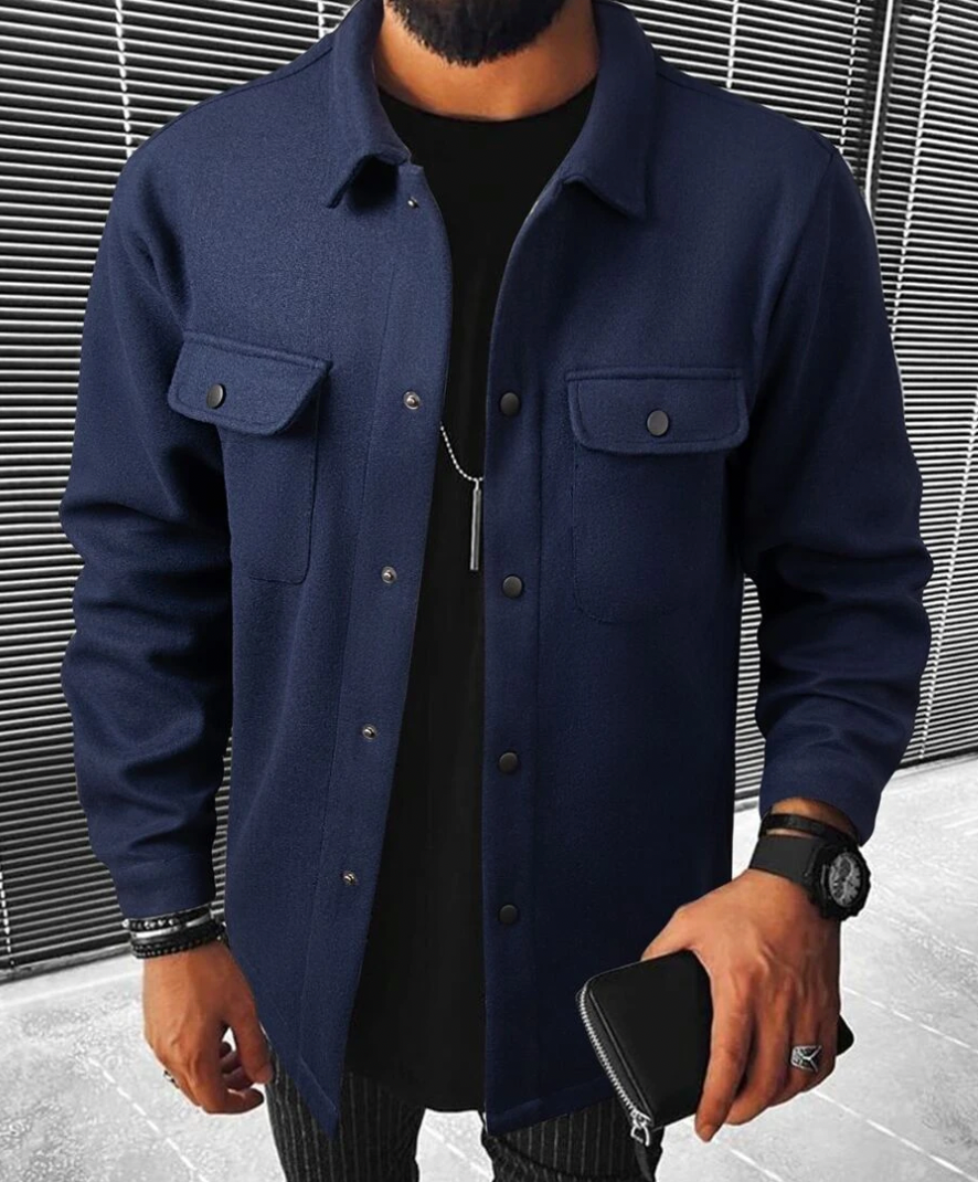 Veste Homme Josiah Léger Printemps Tissu Doux Coupe Décontractée Polyvalente Pour Toutes Saisons Amawinc