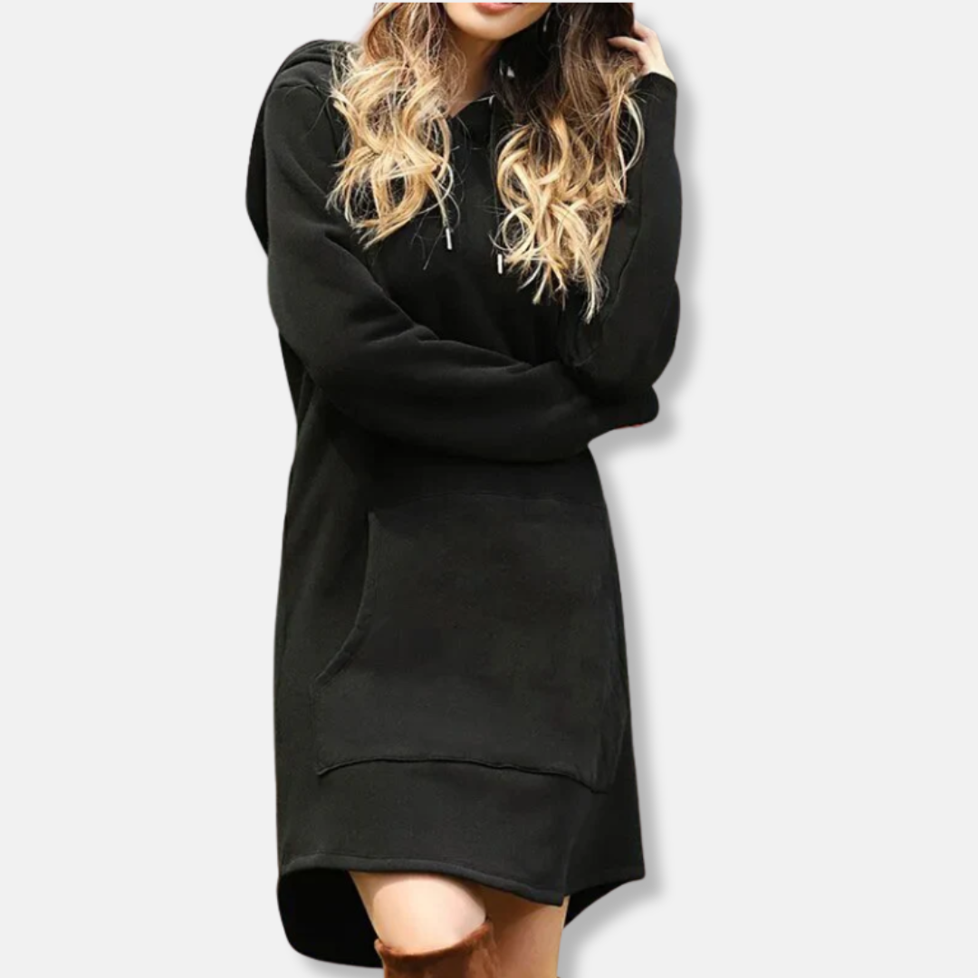 Robe À Capuche Pour Femme Décontractée En Mélange De Coton Avec Poches Et Manches Longues Nordisk Flair