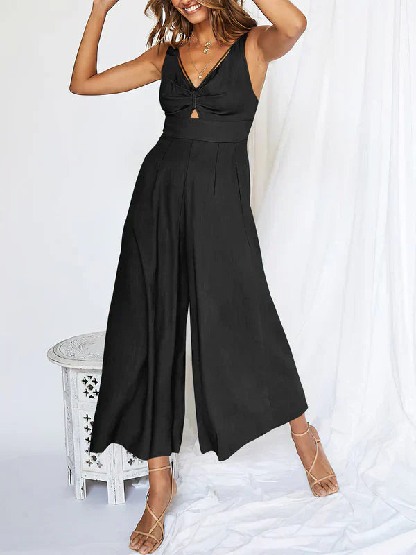 Corinne Jumpsuits mit V-Ausschnitt