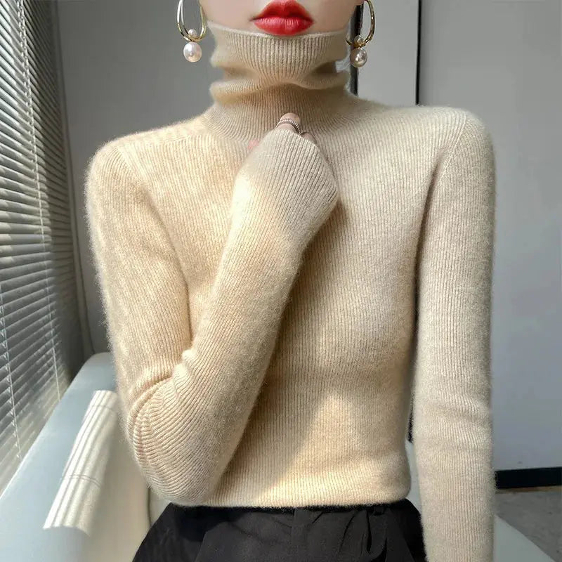 Pull Col Roulé Moderne Pour Femmes Confortable Et Élégant Sans Effort Pour Automne Hiver