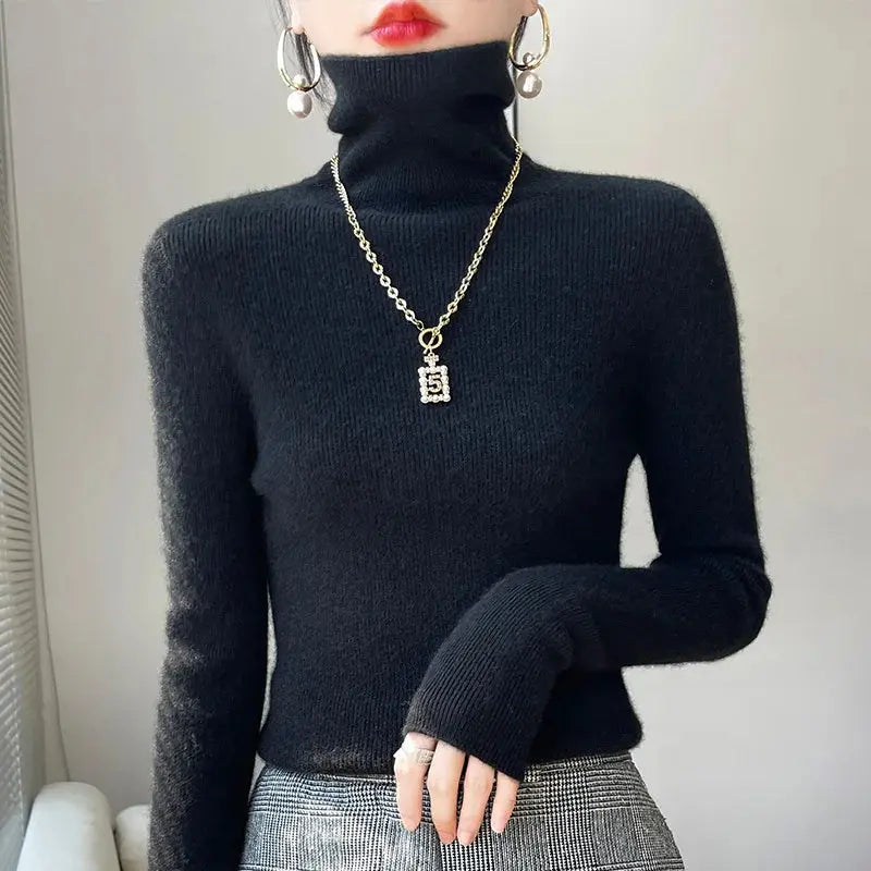 Pull Col Roulé Moderne Pour Femmes Confortable Et Élégant Sans Effort Pour Automne Hiver