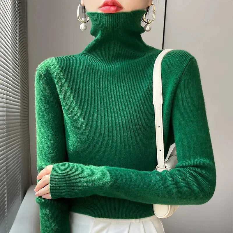 Pull Col Roulé Moderne Pour Femmes Confortable Et Élégant Sans Effort Pour Automne Hiver