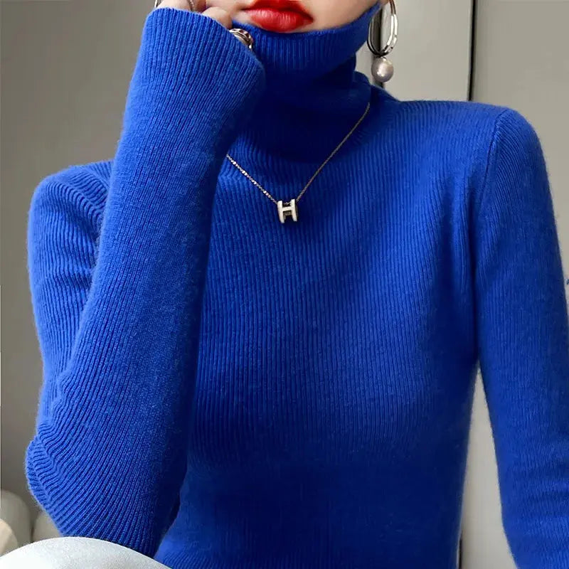 Pull Col Roulé Moderne Pour Femmes Confortable Et Élégant Sans Effort Pour Automne Hiver