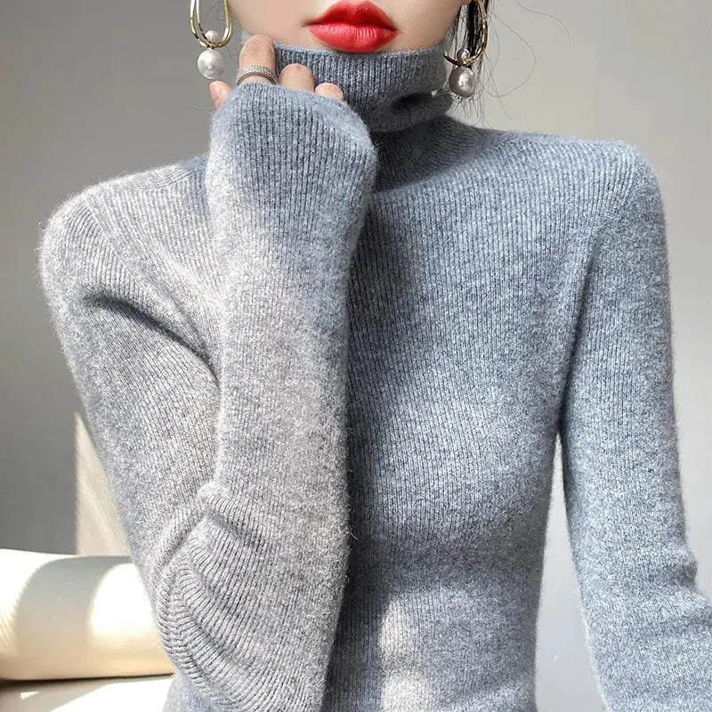Pull Col Roulé Moderne Pour Femmes Confortable Et Élégant Sans Effort Pour Automne Hiver