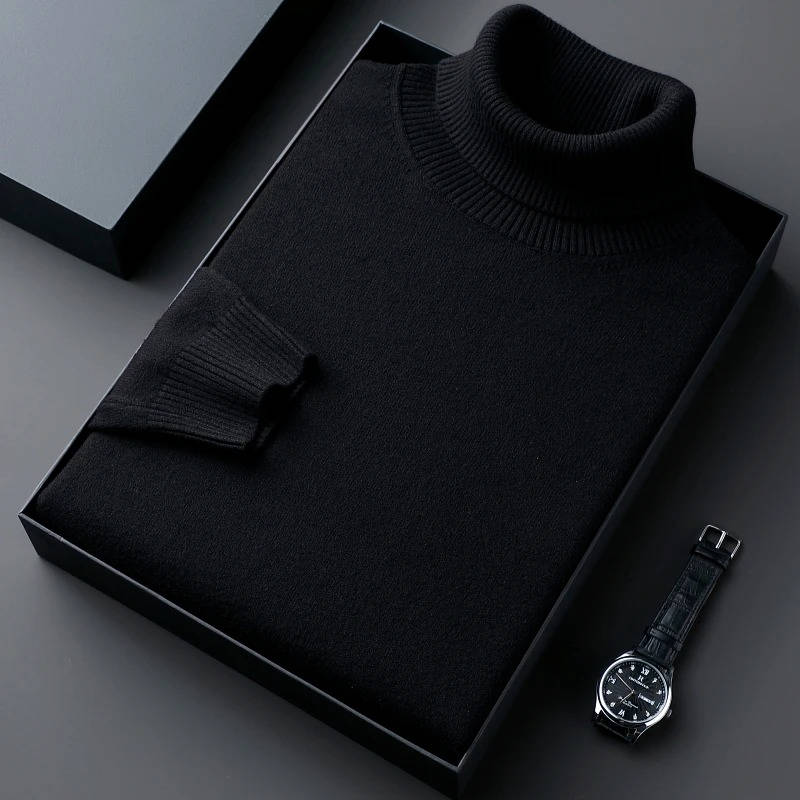 Pull Col Roulé Premium Pour Homme Amawinc Durable Et Chic Pour L'Hiver Confortable Et Élégant