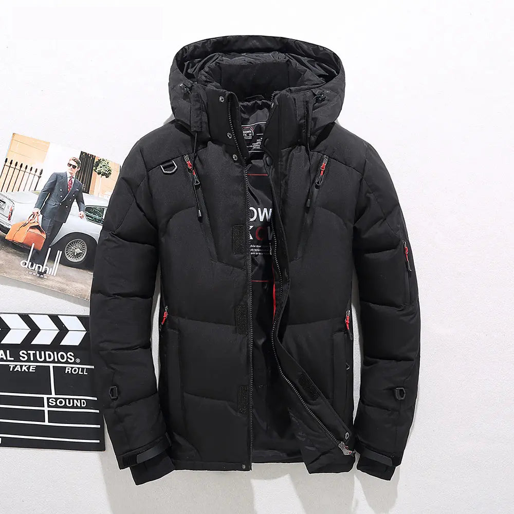 Doudoune Homme Capuche Amovible Et Rabat Anti Vent Pour Hiver Amawinc Ideale Pour Ville Et Aventure