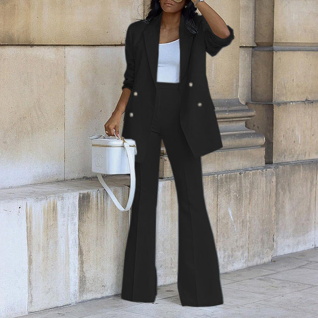 Damen-Hose und -Blazer im Oversize-Stil, zweiteilig