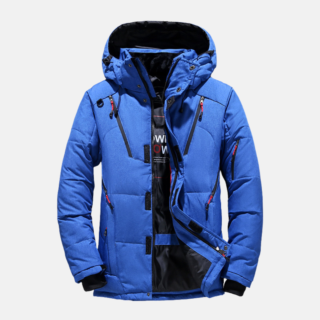 Veste Homme Rembourrée À Capuche Isolante Décontractée Longueur Hanche Pour Hiver