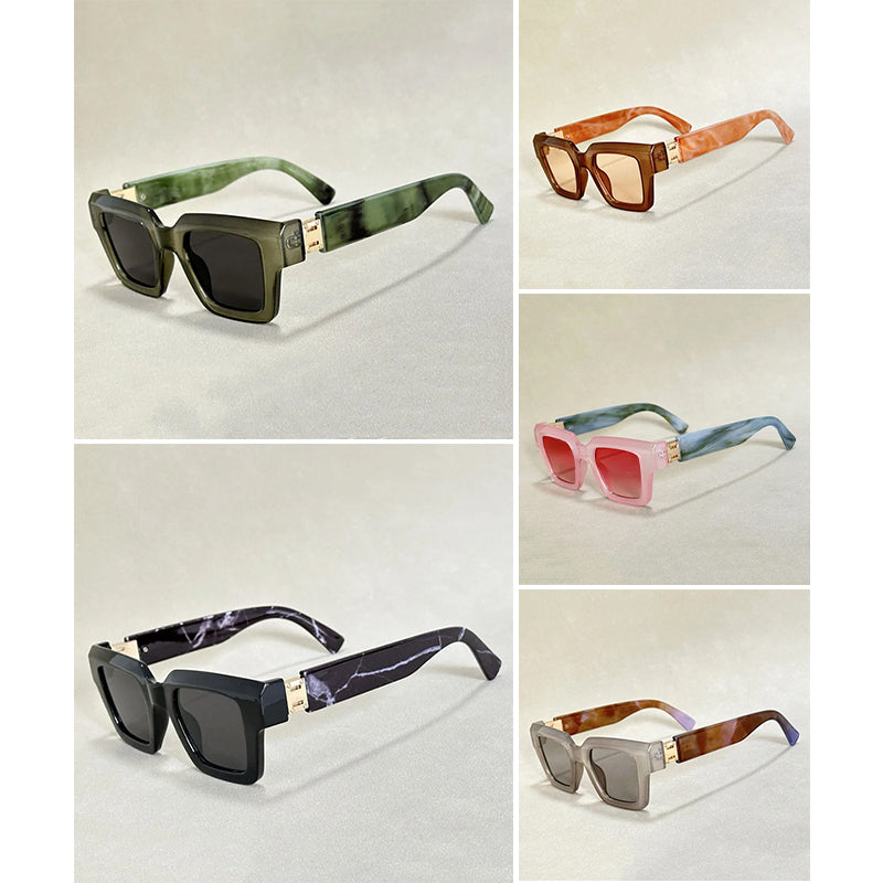 Lunettes de Soleil Bold Vision Retro à Cadre Carré Verres Photochromiques UV400 en Toutes Lumières