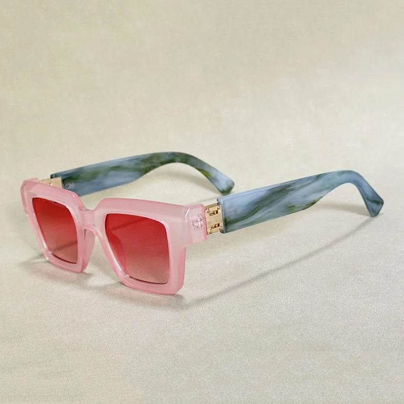 Lunettes de Soleil Bold Vision Retro à Cadre Carré Verres Photochromiques UV400 en Toutes Lumières