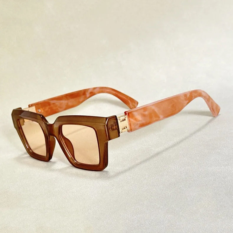 Lunettes de Soleil Bold Vision Retro à Cadre Carré Verres Photochromiques UV400 en Toutes Lumières