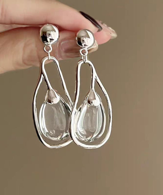 Boucles d'oreilles goutte d'eau en cristal et alliage de soie Boutique - Amawinc