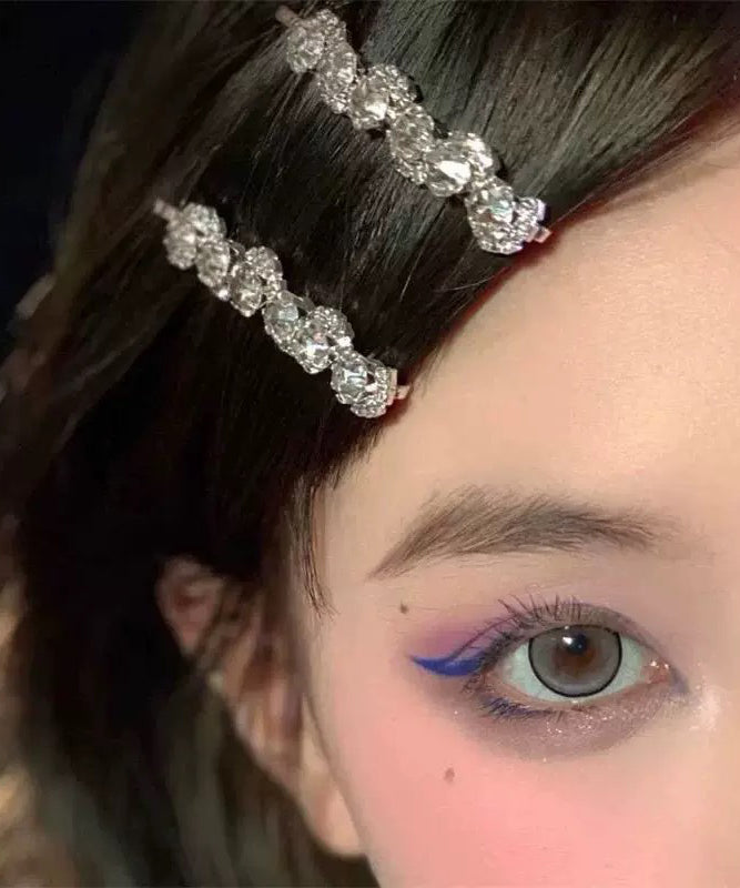 Paire d'épingles à cheveux en alliage de soie et zircon tournesol - Amawinc