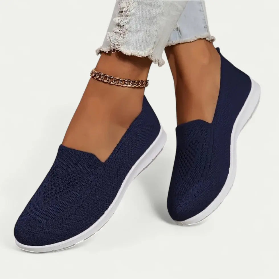 Chaussures De Marche Femme Respirantes Sans Lacets Confort Facile À Enfiler Style Amawinc