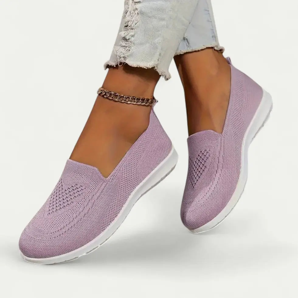Chaussures De Marche Femme Respirantes Sans Lacets Confort Facile À Enfiler Style Amawinc
