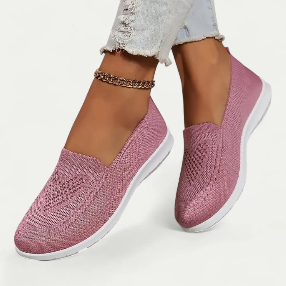 Chaussures De Marche Femme Respirantes Sans Lacets Confort Facile À Enfiler Style Amawinc