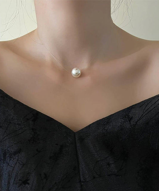 Collier avec pendentif en perles surdorées en cuivre doré - Amawinc
