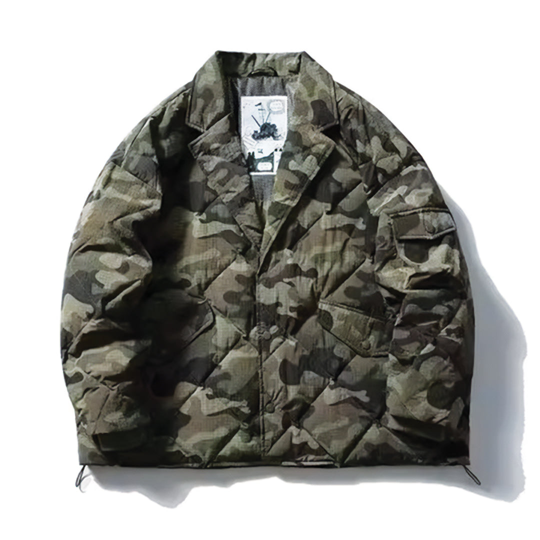 Veste Matelassée Camouflage Avec Ouate Et Poches Cargo Pour Une Coupe Tailorisée Moderne