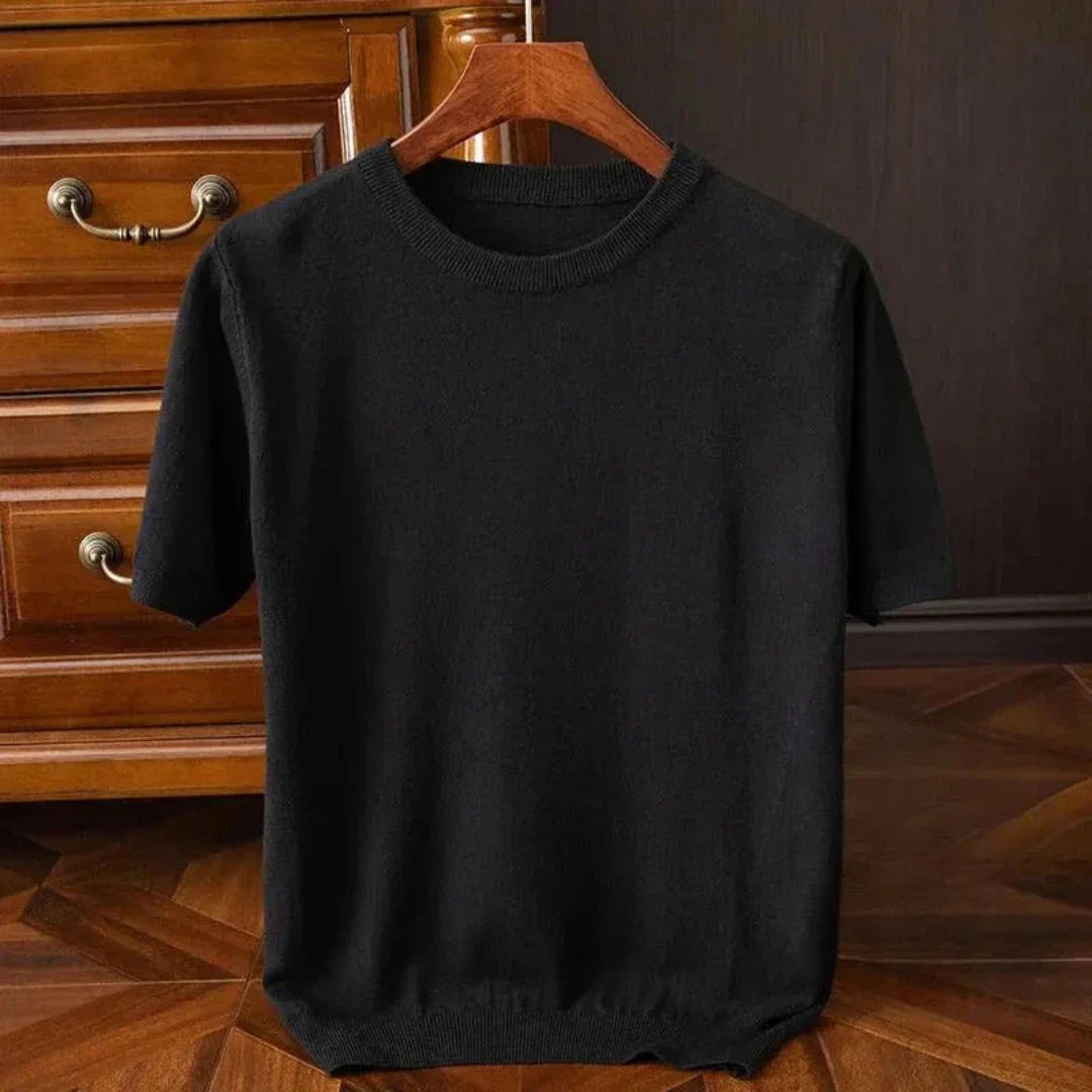 Tee Shirt Bruce En Laine Viscose À Manches Courtes Col Rond Douce Et Légère Amawinc Pour Tenue Quotidienne