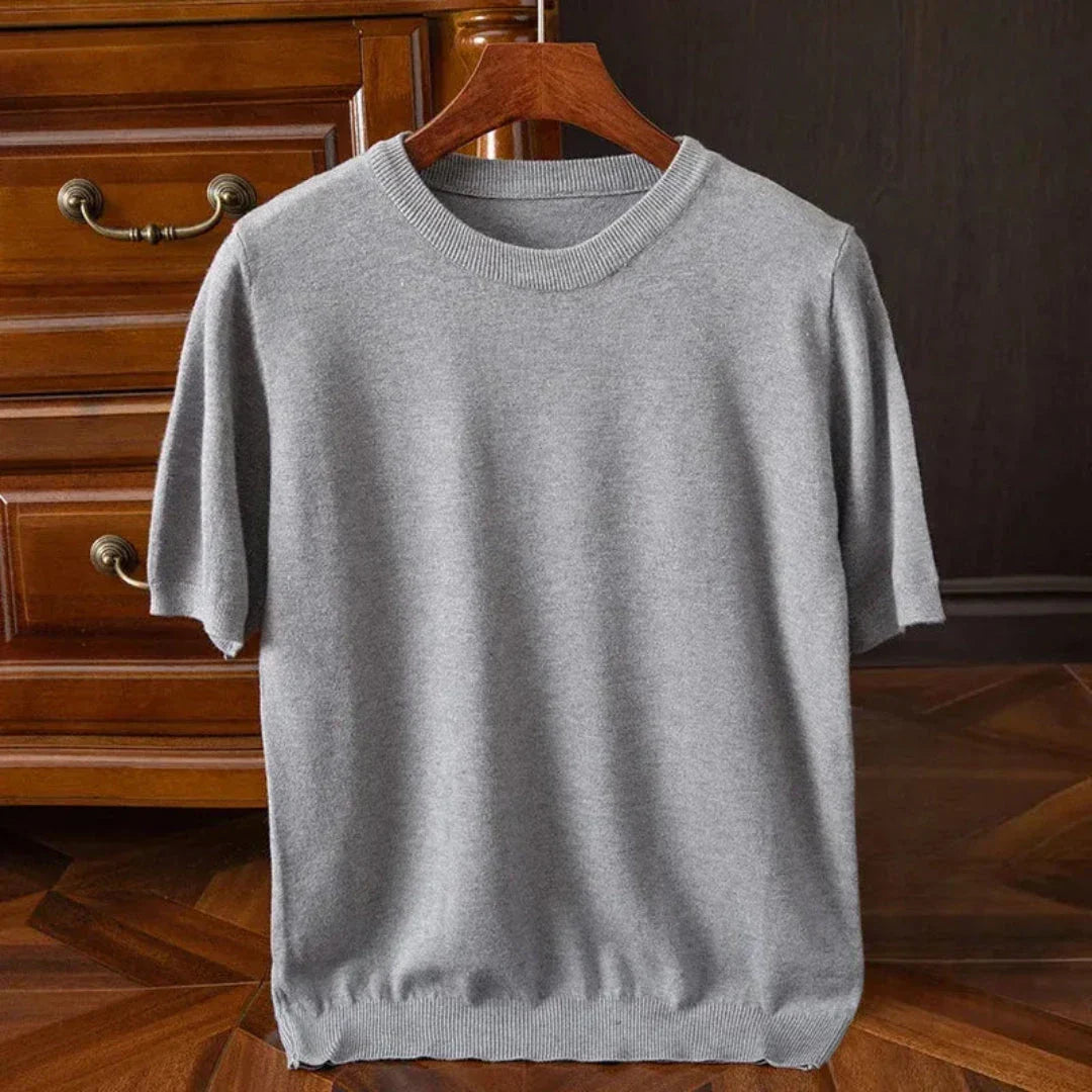 Tee Shirt Bruce En Laine Viscose À Manches Courtes Col Rond Douce Et Légère Amawinc Pour Tenue Quotidienne