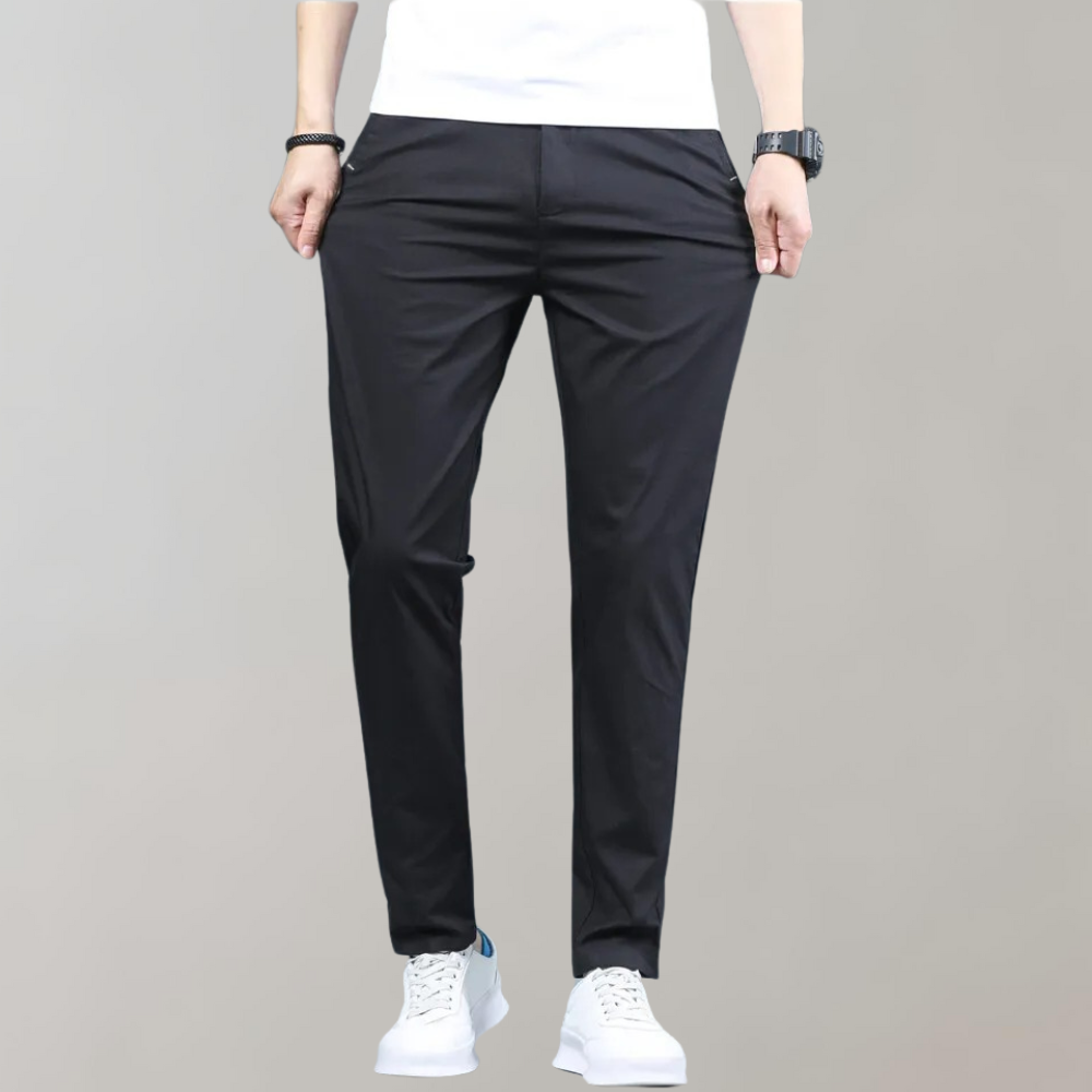 Pantalon Homme Slim Fit Décontracté Derek Amawinc Pour Tous Les Jours Confort Et Mouvement Facile