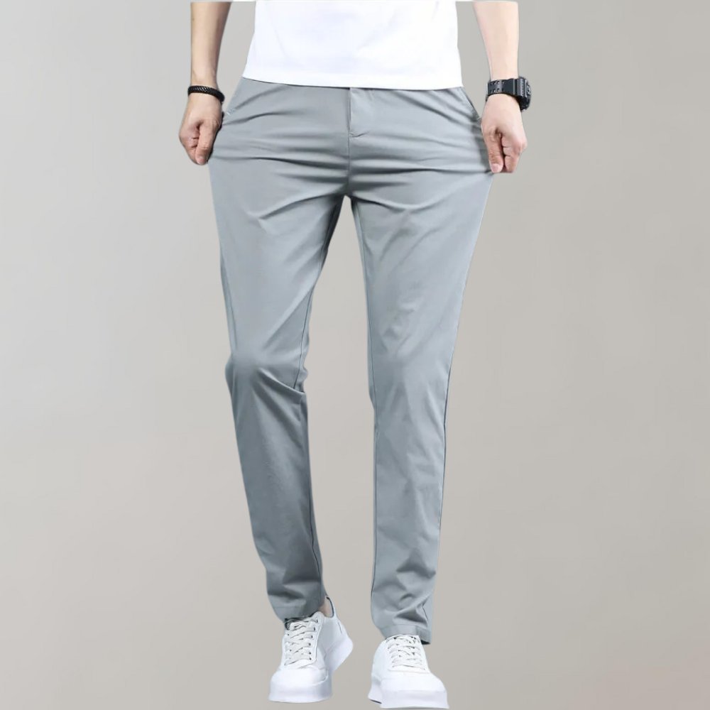 Pantalon Homme Slim Fit Décontracté Derek Amawinc Pour Tous Les Jours Confort Et Mouvement Facile